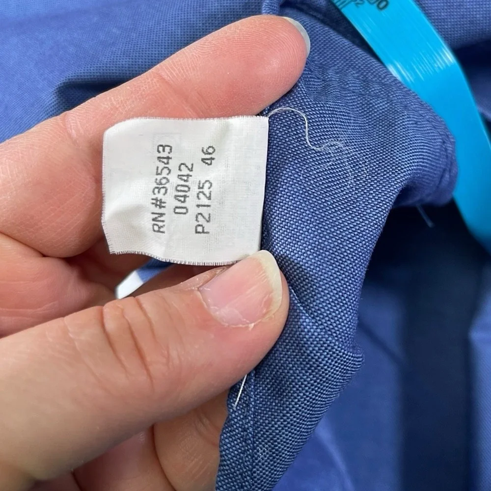 Arrow 18 Blue Short Sleeve Button Down Shirt Wrinkle Free Oxford Officecore - Picture 7 of 7